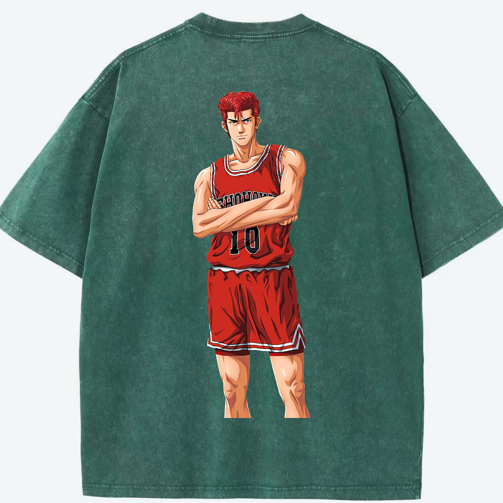 （画像用） SLAM DUNK／スラムダンク 綿100% ヴィンテージ風 半袖Tシャツ（背面プリント）